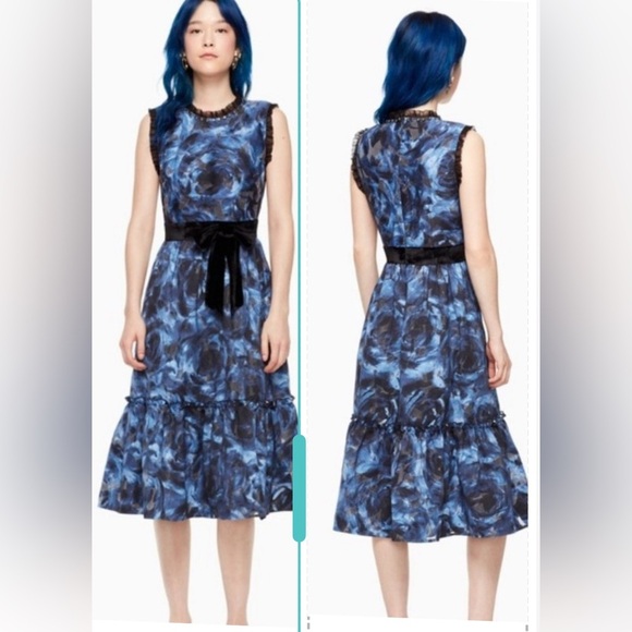 kate spade Dresses & Skirts - Kate Spade Madison Ave Airy Rose Liya Floral Ruffle Bow Details Size 6